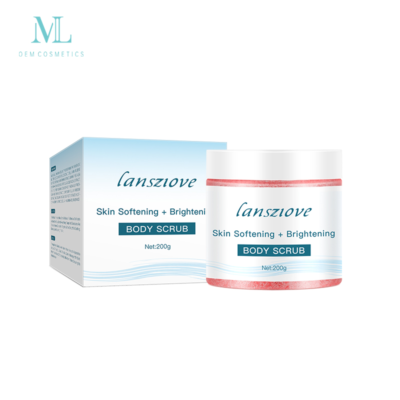 Private Label Custom Logo 300g Dead Sea Salt Rose Salt Skin Softening & Brightening Body Scrub